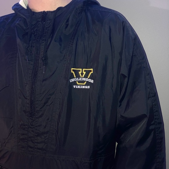 Vintage black half zip windbreaker - Picture 2 of 6